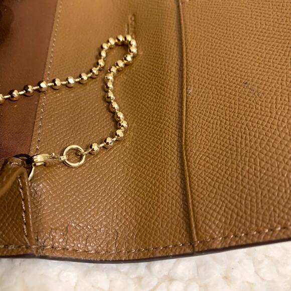 COACH Khaki/Acorn Coated Canvas Trifold Signature Wallet w/Lanyard F53763 - Picture 15 of 16